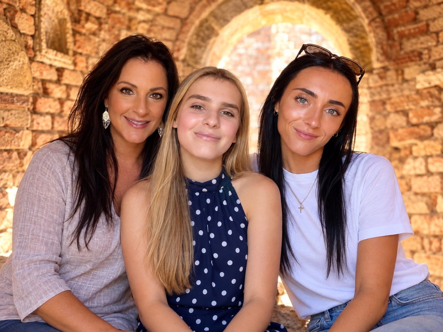 April Berry with her daughters Allison and Ava