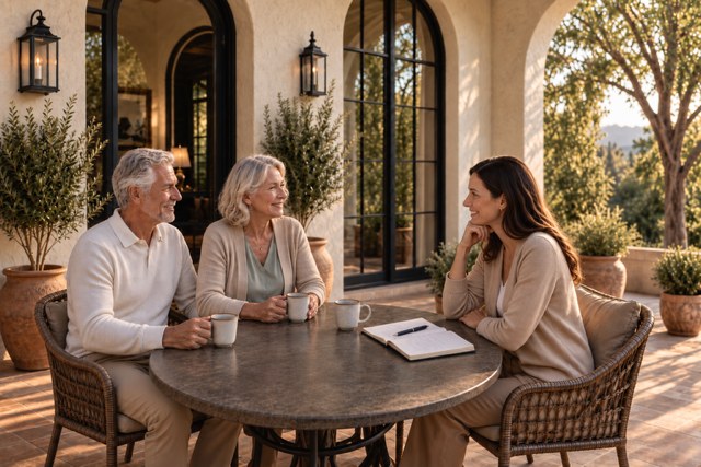 A conversation on the terrace — it begins with a relationship